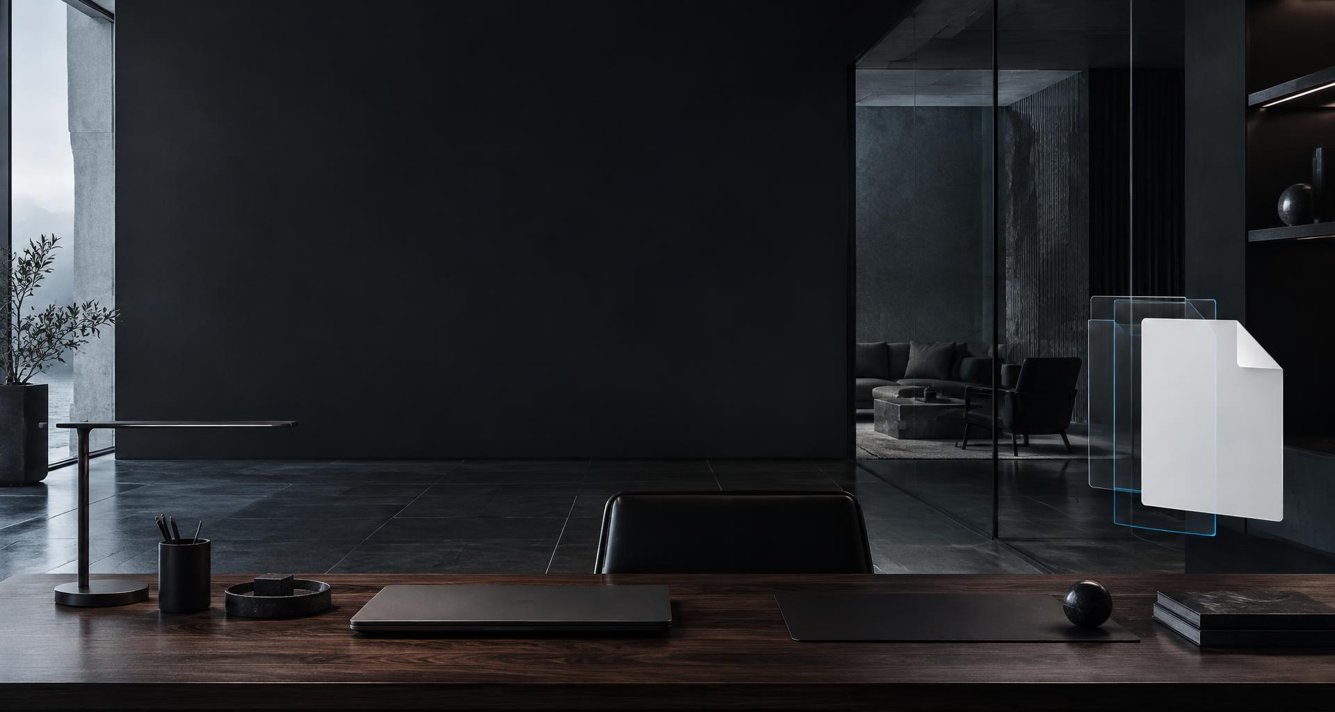 Layered glass and an original document in a spatial workspace